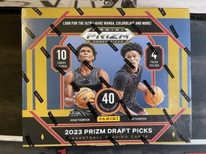 2023-24 Panini Prizm Draft Picks Basketball SEALED Hobby Box / 4 Packs 40 Cards - Picture 1 of 2