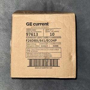 GE Compact Fluorescent Lamps 10 Pack Biax D Eco 26W 4 Pin G24q-3 4100K F26DBX - Picture 1 of 15