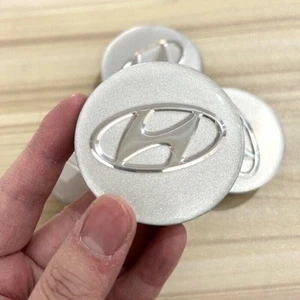 4Stück 60mm For Hyundai Silber Nabendeckel Felgendeckel Radnabenkappe Nabenkappe - Picture 1 of 4