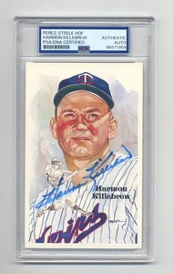 HARMON KILLEBREW AUTOGRAPHED PEREZ STEELE POST CARD  PSA/DNA SLABBED - Picture 1 of 1