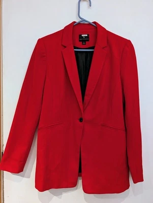 Worthington Blazer Suit Jacket Red Women Size Medium Lined One-Button  - Image 1 of 4