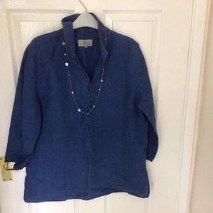 Seasalt Indigo Linen Tunic Over Shirt ‘Modern Creatives Collection’ Medium - Picture 1 of 12