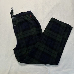 Polo Ralph Lauren Hose Herren Large grün marine kariert Fleece Pyjama Nachtwäsche " - Bild 1 von 10