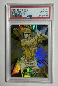 2018 Topps Fire - Shohei Ohtani #150 Gold Minted (RC) - Picture 1 of 2