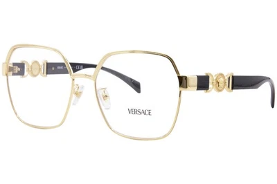 Versace VE1291D 1002 Eyeglasses Women's Gold Full Rim Square Shape 56mm - Image 1 of 4