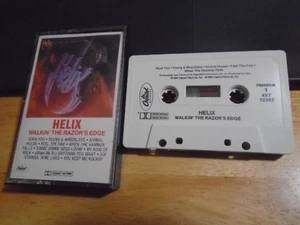 RARE OOP Helix CASSETTE TAPE Walkin' The Razor's Edge 1984 Canada metal Vollmer - Picture 1 of 2