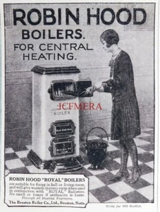 Beeston ROBIN HOOD Central Heating Boilers, Original Deco 1928 Advert : 688-123 - Picture 1 of 1