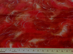 Naturescapes P&B Textiles rot COSMOS Quilt Handarbeit Stoff Baumwolle 1,3 Yard - Bild 1 von 2