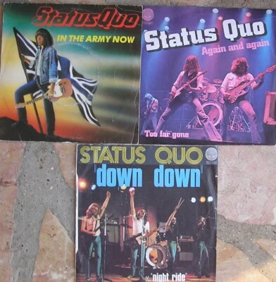 STATUS QUO : lot de 3 SP(in the army now - again and again - down down) - Photo 1/4