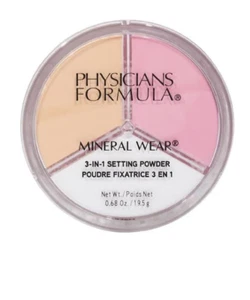 Polvo de ajuste 3 en 1 Physicians Formula Mineral Wear, juego PF11037/brillante/hornear - Imagen 1 de 1