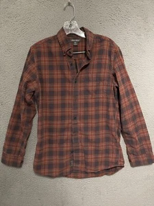 Camisa Eddie Bauer Franela Cuadros Calce Clásico Para Hombre Pequeña Manga Larga Con Botones - Imagen 1 de 5