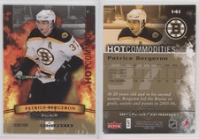 2007-08 Fleer Hot Prospects Hot Commodities Red Hot /100 Patrice Bergeron #141