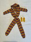 Pedigree Sindy Doll Fun Suit Striped Tracksuit With Yellow  Shoes (Ref 44081)