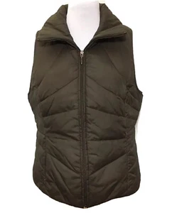 Kenneth Cole Medium Down Brown Puffer Vest Full Zipper Sleeveless - Picture 1 of 4