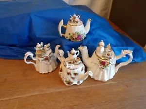 Auswahl Royal Albert Old Country Roses Mini Porzellan Viktorianisch 3D Tisch Teekanne - Bild 1 von 27