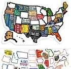 RV State Sticker Travel Map - 11' x 17' - USA States Visited Decal - United