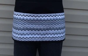 Gray On Charcoal 3 pocket Chevron waitress waist Half apron  Server resturants - Picture 1 of 3