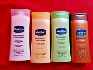 4 PACK VASELINE INTENSIVE CARE FOR DRY SKIN NON GREASY LOTION - Picture 1 of 2