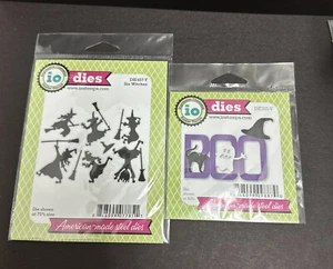 set of 2 Halloween Witch Dies and boo Cutting Dies by Impression Obsession New - Picture 1 of 2