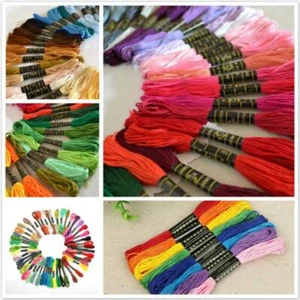 DIY Cotton Cross Stitch Braiding Craft Sewing Coloured Embroidery Thread 9L - Picture 1 of 12