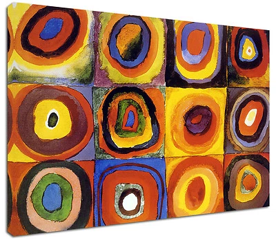 CASA Quadro Moderno Astratto Arredamento Kandinsky Cerchi Arredo Arte Stampa su Tela