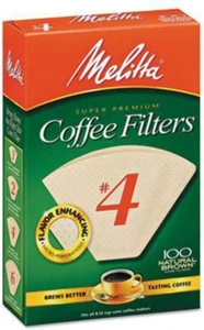 Melitta #4 Filtri Caffè Cono, Marrone Naturale Non Sbiancato, 100 Filtri Totali Coun - Foto 1 di 12