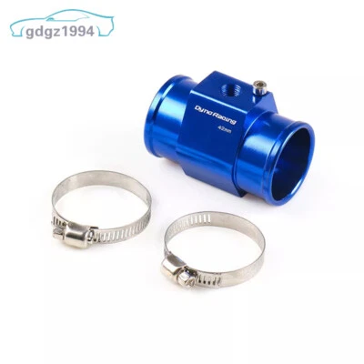 Blue 42mm Water Temp Temperature Joint Pipe Sensor Gauge Radiator Hose Adapter - Image 1 of 4