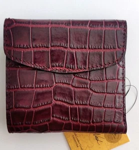 BILLETERA Patricia Nash REITI CIRUELA Cuero Coco Envejecido con RFID NUEVA CON ETIQUETAS - Imagen 1 de 12