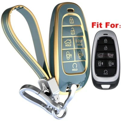 Funda Carcasa TPU Llavero Control Remoto 7 Botones Ajuste HYUNDAI Tucson Santa Fe Sonata Foto 1 de 4