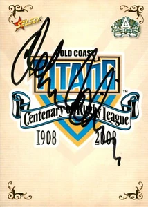 Signed 2008 Gold Coast Titans NRL Select Centenary Card - John Cartwright - Picture 1 of 3