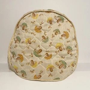Mushroom Kitchen Decor Retro Quilted Kettle Tea Pot Cozy Handmade 1970s-1980 - Picture 1 of 8