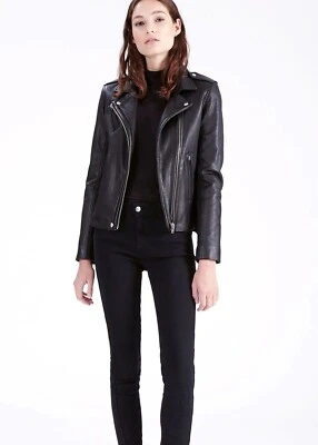 Jaqueta de Moto Feminina de Couro Han IRO, Preta, Tamanho 36 - Imagem 1 de 4