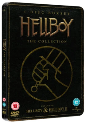 Hellboy/Hellboy 2 - The Golden Army DVD Ron Perlman, del Toro (DIR) cert 12 4 - Image 1 of 2
