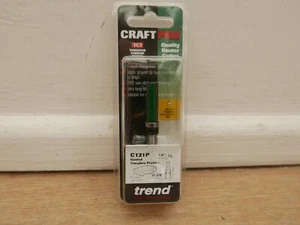 TREND C121PX1/4TC  C121P 3/8" GUIDED TEMPLATE PROFILER ROUTER BIT 1/4" SHANK - Picture 1 of 1