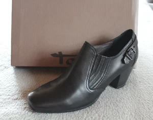 NEU Tamaris Damen Trotteur Halbschuhe Slipper - echtes Leder - schwarz, Gr. 41 - Bild 1 von 8