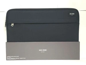 JACK SPADE NYLON Textured LAPTOP SLEEVE FOR Laptops Up To 15 Inch - NAVY - Picture 1 of 4