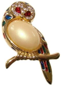 Chouette Broche Faberge style - Bijou Fantaisie Russe Broche Chouette collection - Imagen 1 de 1