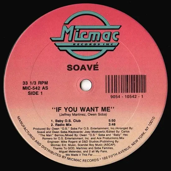 Soavé If You Want Me Vinyl Single 12inch MicMac Records - Bild 1 von 1