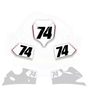 RACE NUMBER BOARDS - DUCATI PANIGALE V4R 2019-21 CRC - WRAP TRACK STICKERS - Picture 1 of 4