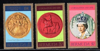 1978 Bermuda SC# 360-362 - 25th Anniv. of Coronation of Elizabeth II - M-H - Image 1 of 2