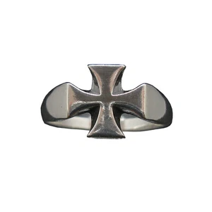 Genuine Sterling Silver Ring Cross Solid Stamped 925 Comfort Fit - Picture 1 of 12