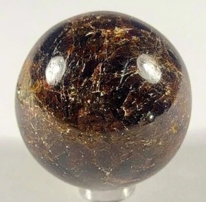 44mm Red Garnet Sphere Polished Natural Sparkling Crystal Mineral Ball India 1PC - Picture 1 of 9