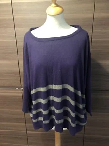 Topshop Purple Oversized Width Jumper With A Button Back Size UK 8 - Picture 1 of 7
