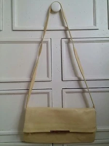 Zara Women's Pastel Yellow Detachable Strap Clutch/Shoulder Crossbody Bag Purse - Picture 1 of 12