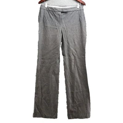 Pantalones de vestir de lana Alexander McQueen para mujer 46 10 gris pierna recta tiro medio  Foto 1 de 4