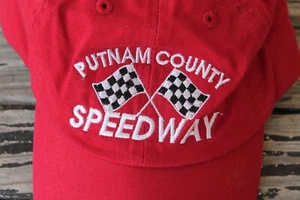 VTG Racing Speedway Putnam County Hat Ball Cap Port & Company Checkered Flag - Picture 1 of 11