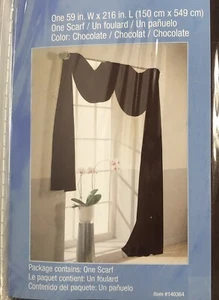 NEW~ Designables~ High Twist Voile Panel Curtain~ Chocolate ~59"x216” ~Polyester - Picture 1 of 5