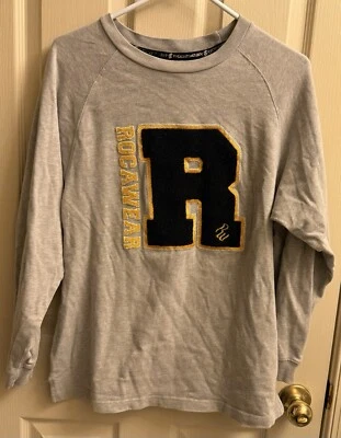 Rocawear Pullover Vintage Para Hombre Grande Streetwear Gris Amarillo Negro Sudadera Foto 1 de 4