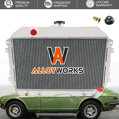 4 Rows Aluminium Radiator Fit 1970-1975 1971 72 Nissan Datsun 240Z 260Z 2.6L L6 - Image 1 of 4