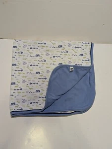 BABY GAP Baby Blanket Blue Farm Animal Tractor Horse Cotton Vintage 2003 - Picture 1 of 11